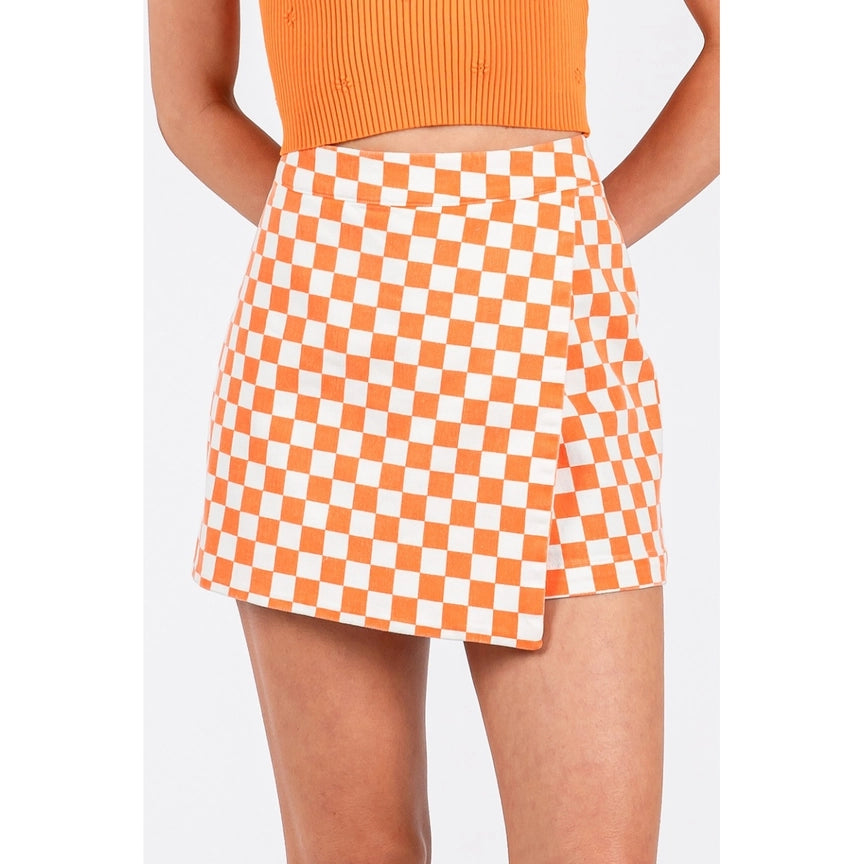 Orange You Glad Checkered Skort