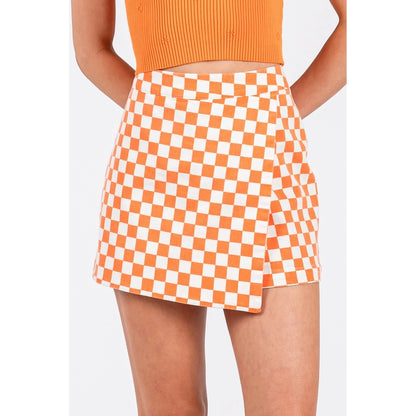 Orange You Glad Checkered Skort