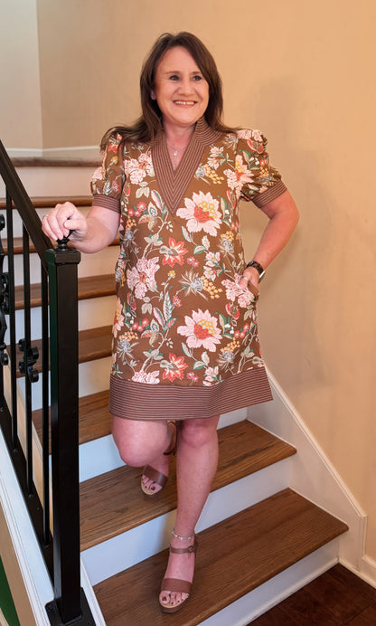 Hazel + Honeysuckle Dress (Brown)