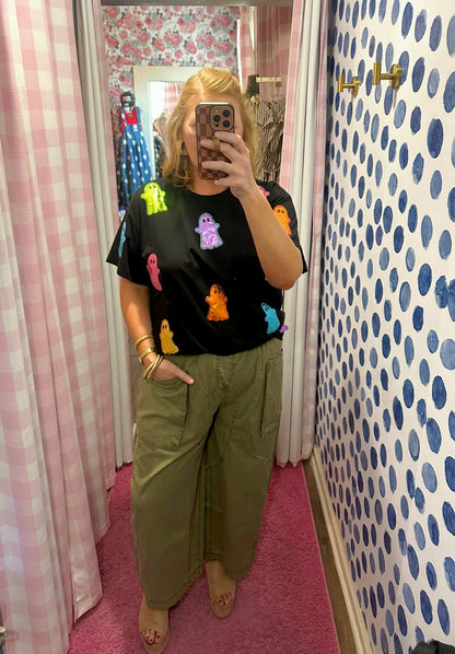 Ghostly Glam Metallic Tee (Black)