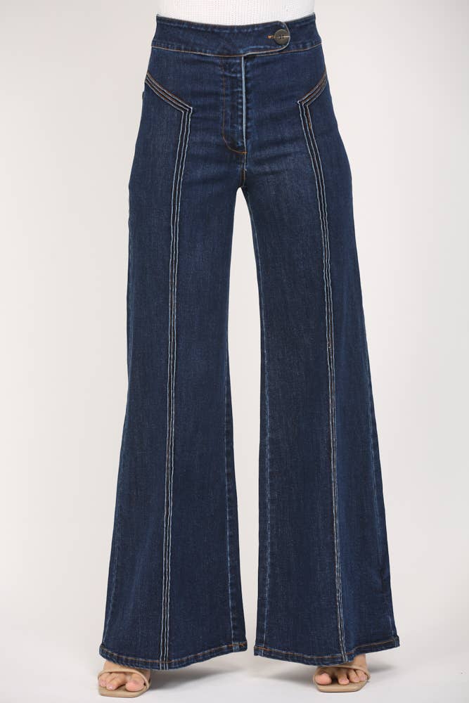 Vintage Vibes High Rise Flare (Dark Wash)