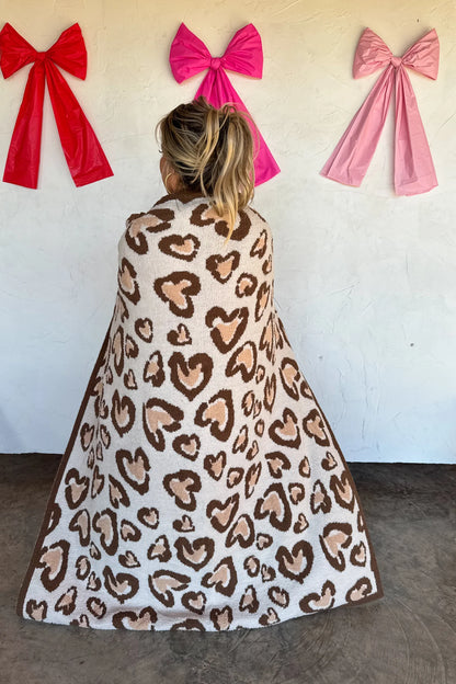 Cheetah Heart Cloud Blanket