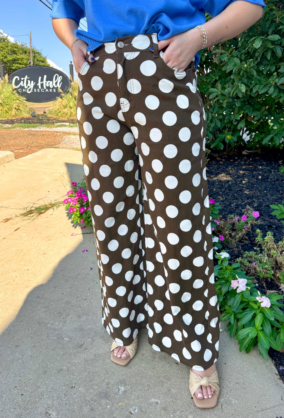 Let's Polka Pants in Chocolate