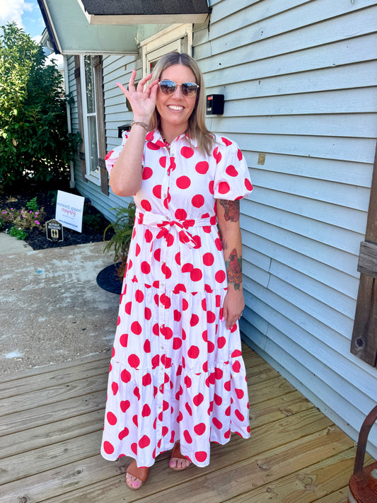 Spot On Polka Dot Maxi (Red)