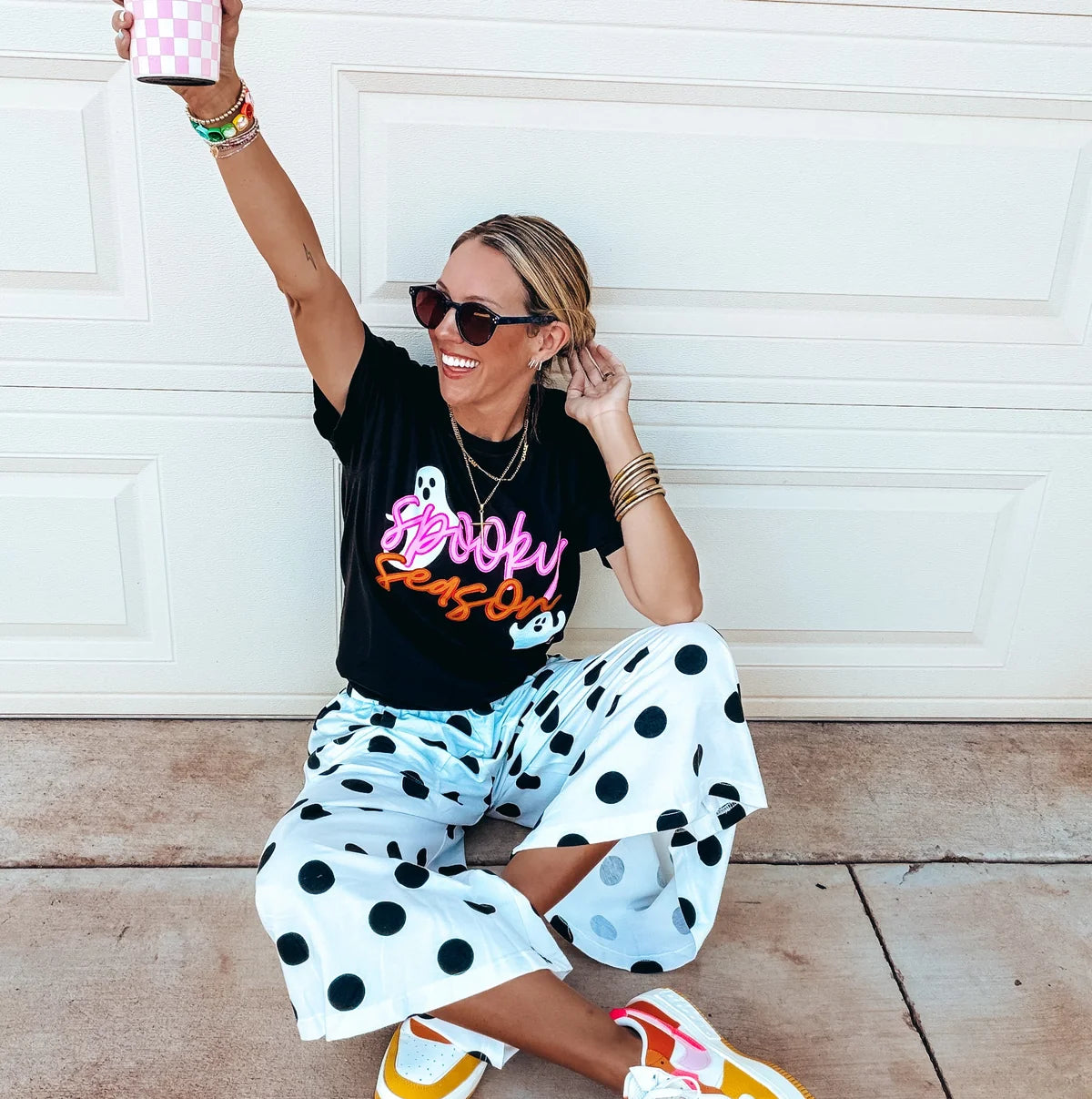 Neon Spooky Season Graphic Tee (Black)