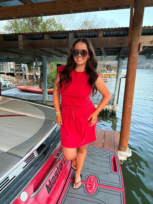 Camden Skirt Set (Red)