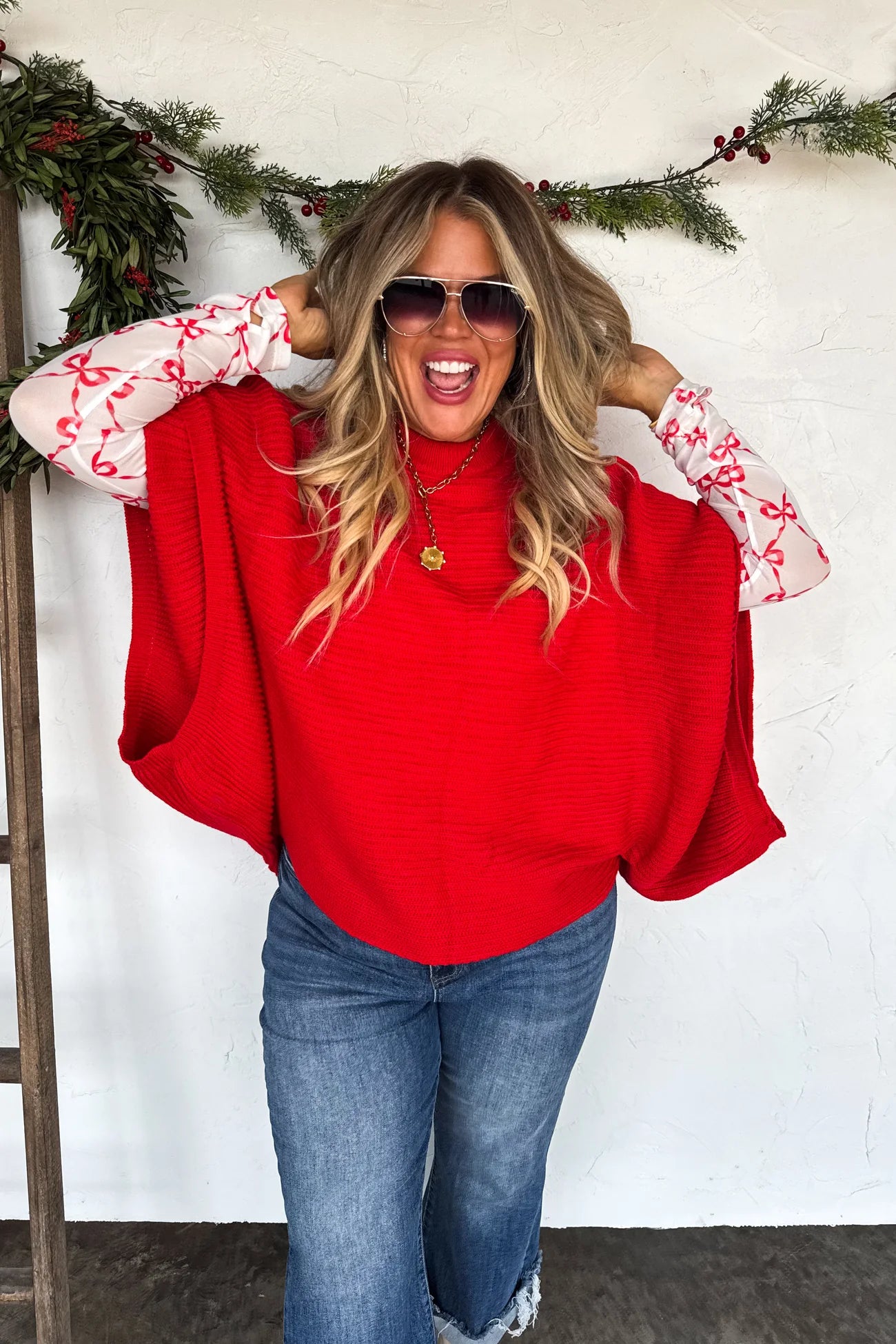 Christmas Meg Pullover (Red)