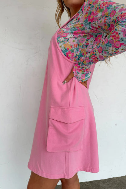 Millie Overall Dress ( Pink)