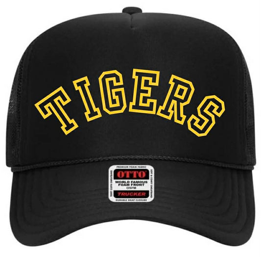 Block Letter Tiger Hat (Black)