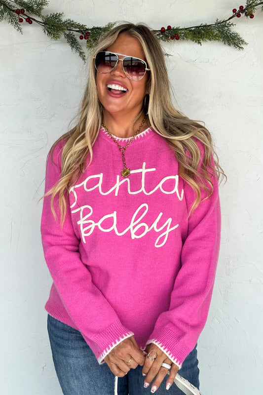 Santa Baby Sweater (Pink)