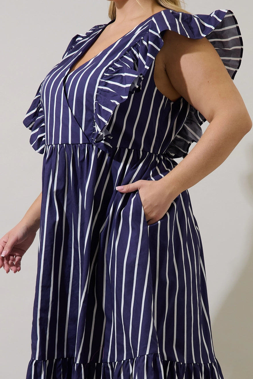Brunch With the Girls Midi Dress (Navy)