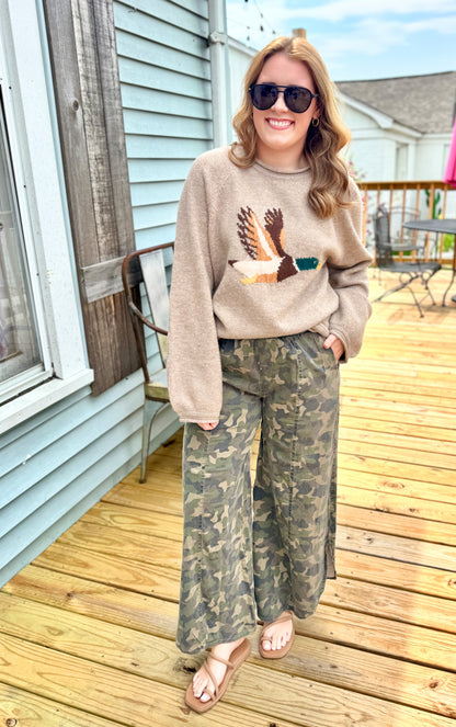 Mallard in Flight Sweater (Mocha)