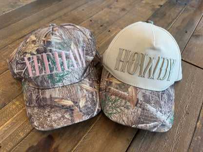 Howdy/ Yeehaw Camo Hats