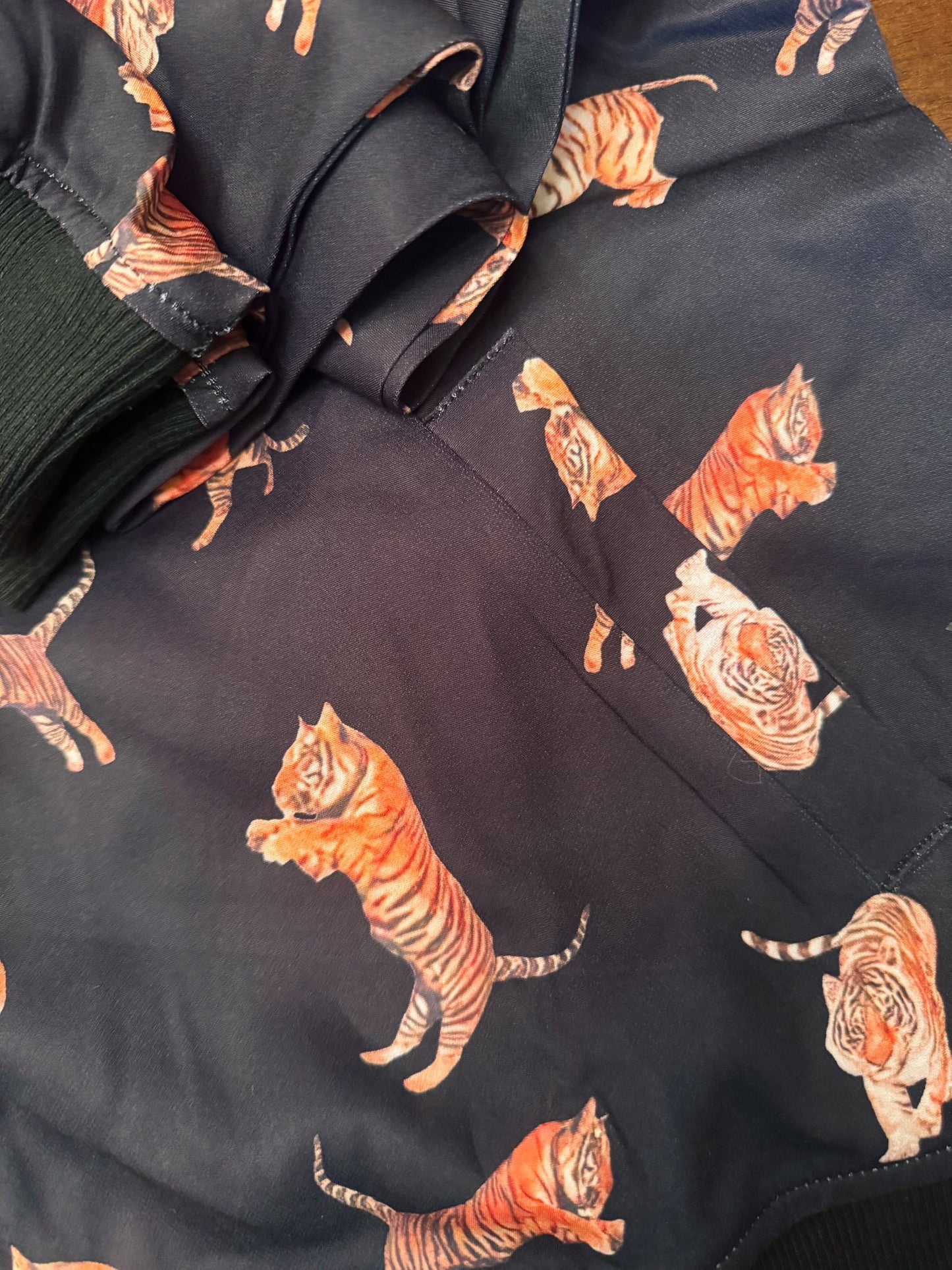 Tiger Print Bomber Jacket