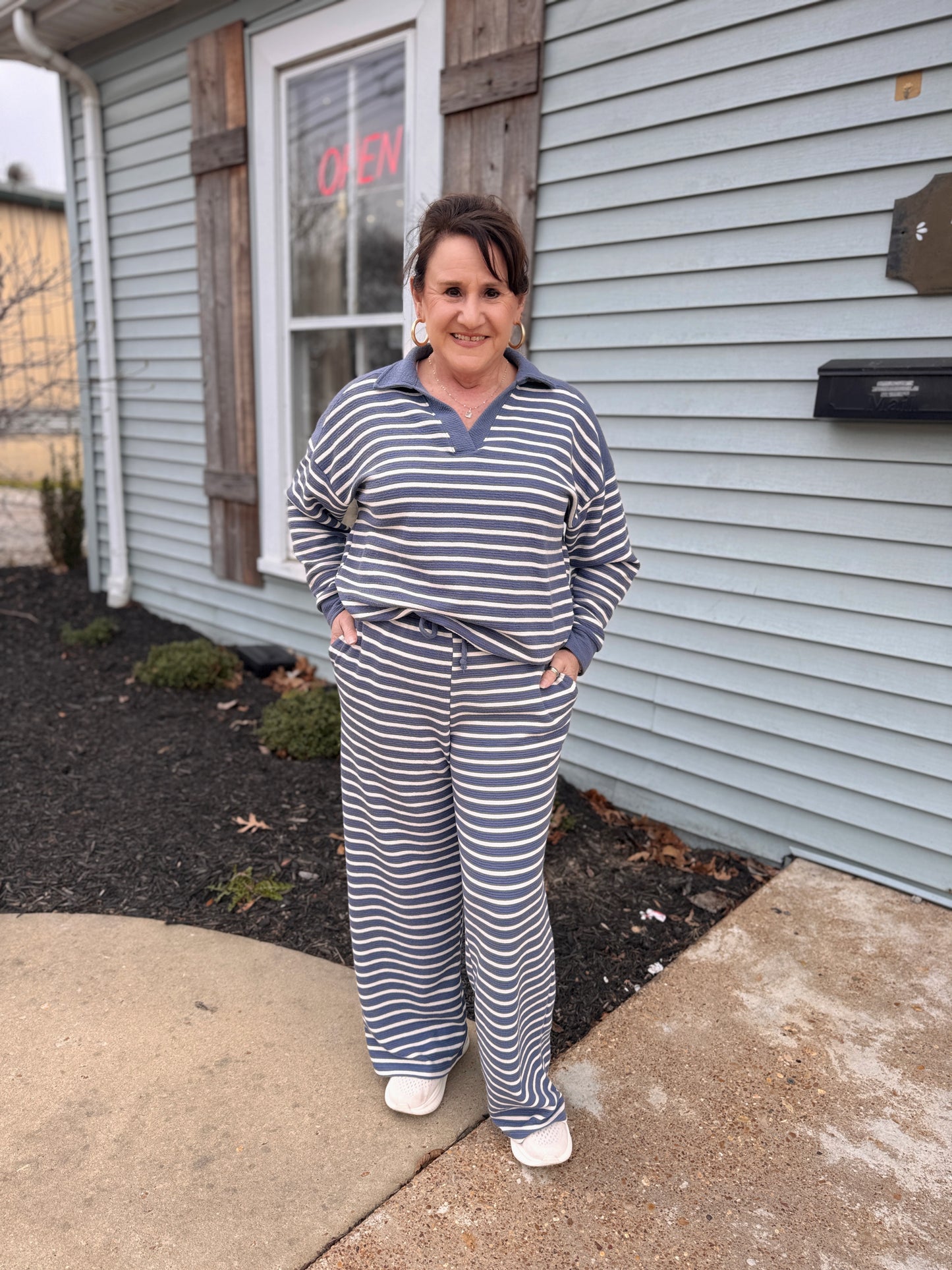 Easy Does It Striped Set (Blue)