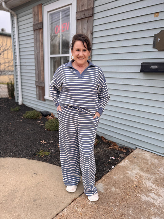 Easy Does It Striped Set (Blue)