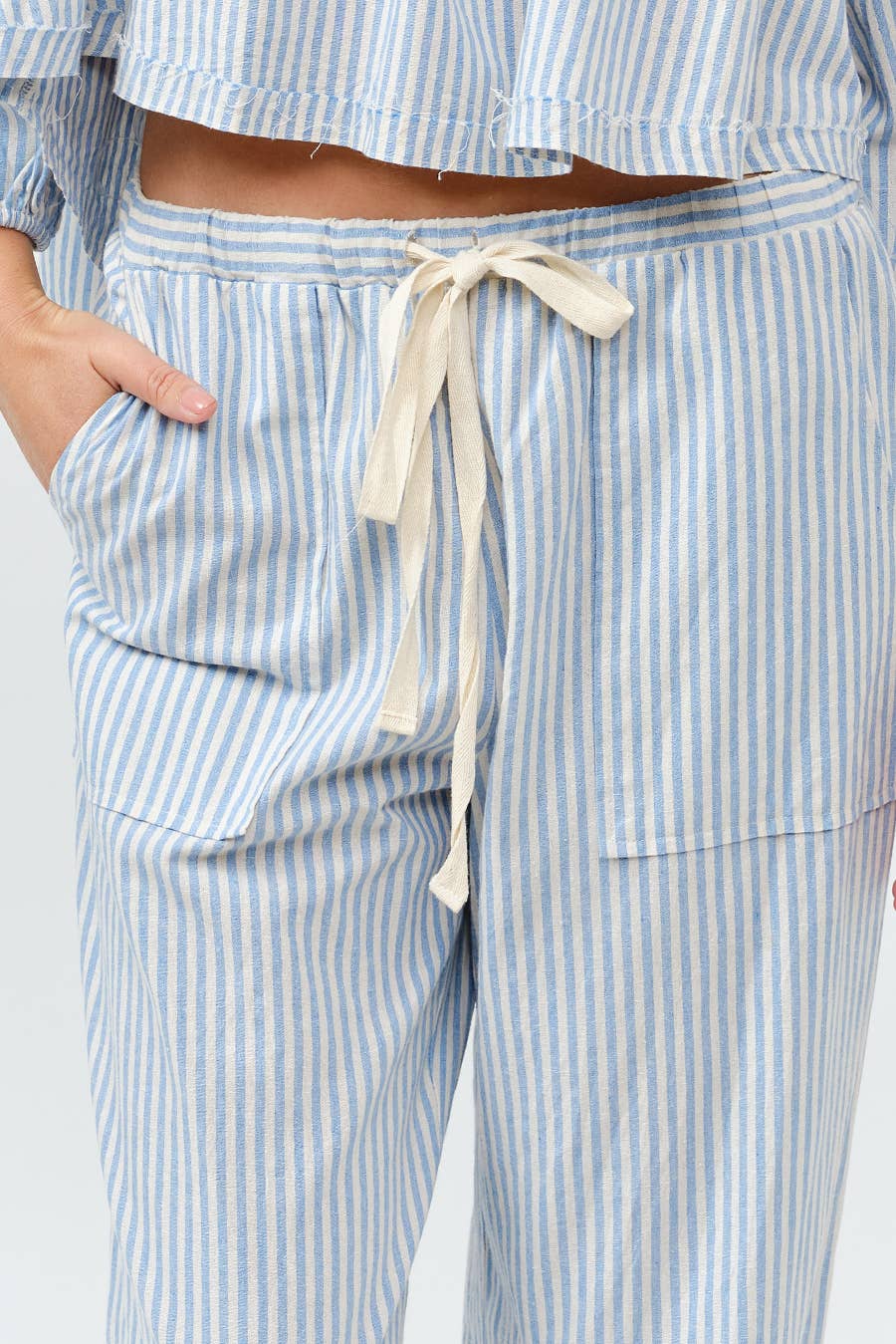 Breeze On By Striped Pants (Blue)