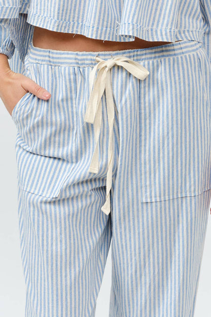 Breeze On By Striped Pants (Blue)