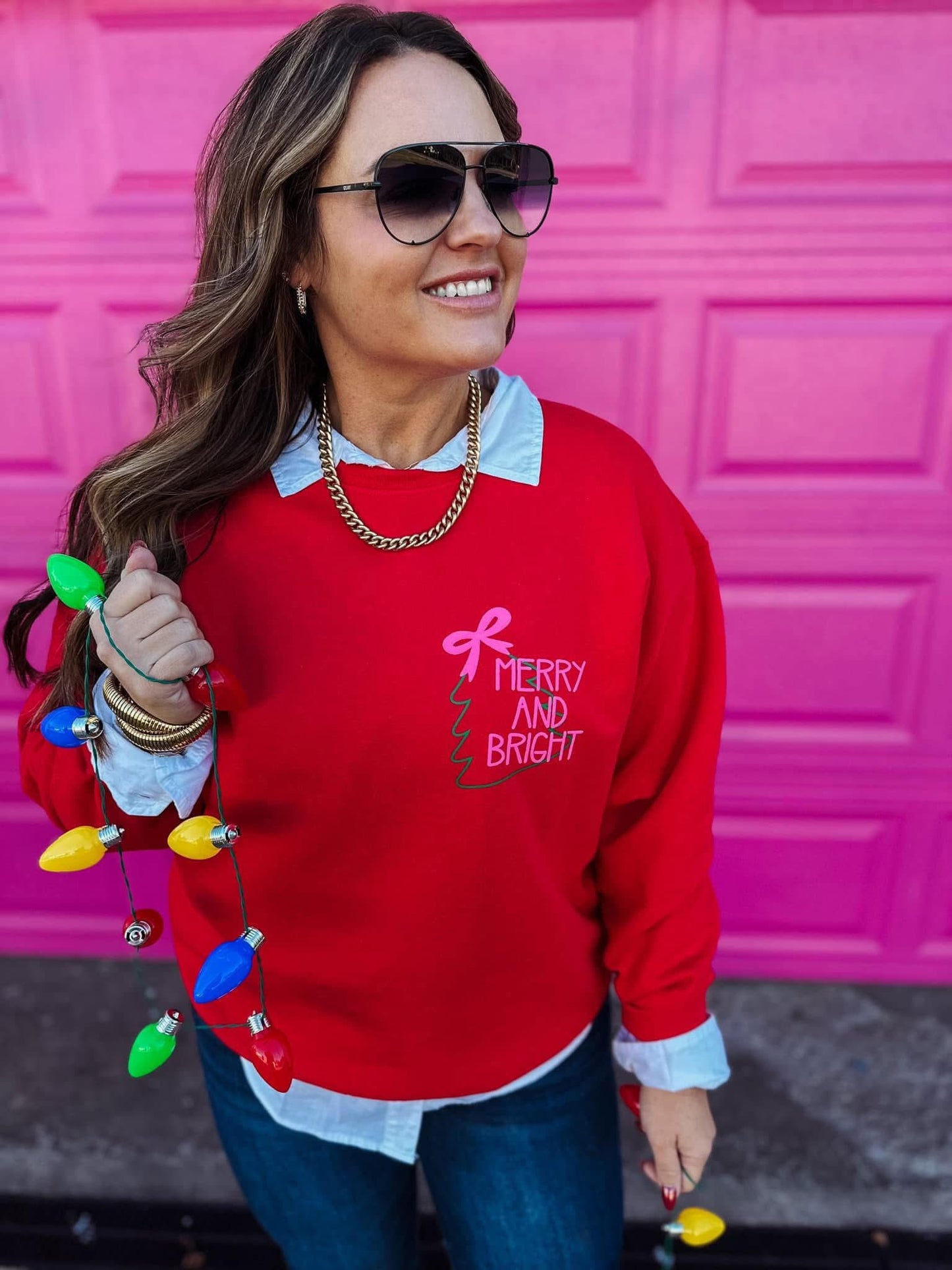 Merry + Bright Puff Graphic