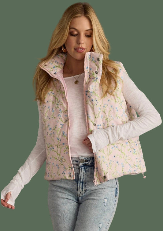 Pretty In Florals Puff Vest