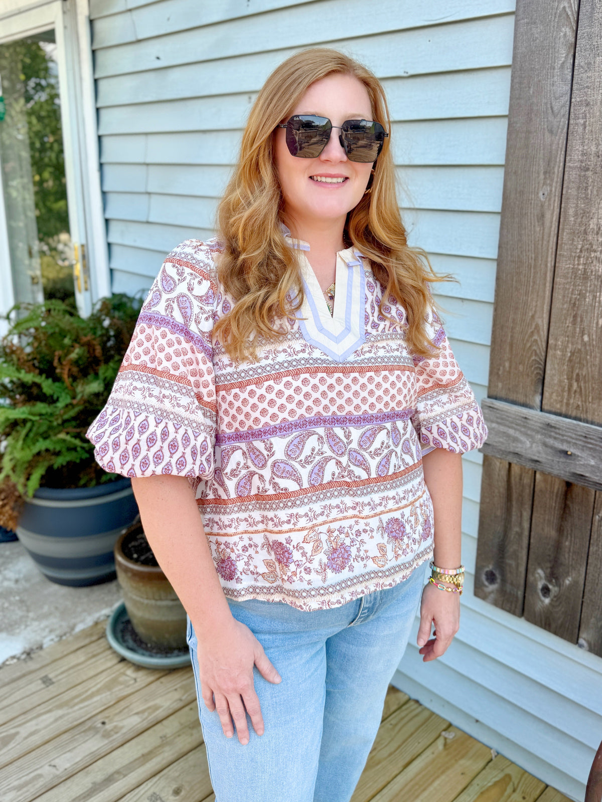 Love It Floral V-Neck Top