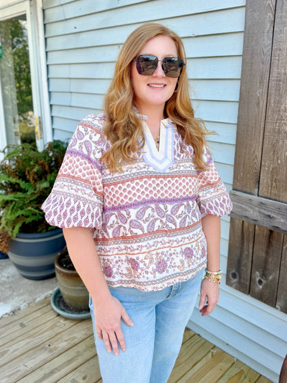 Love It Floral V-Neck Top