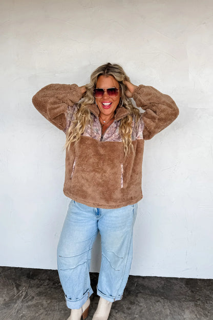 Camo Sherpa Pullover