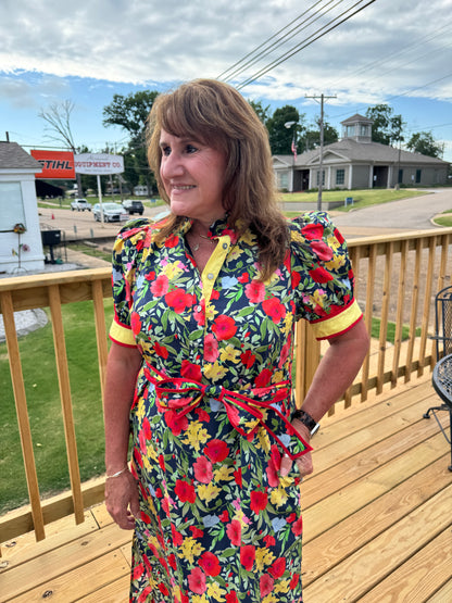 Sampson Floral Dress (Blue)