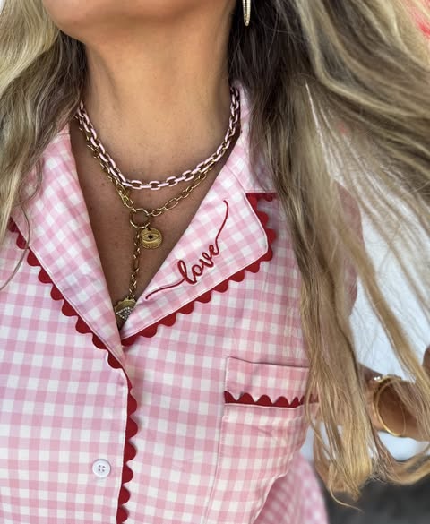 Gingham Love Pjs (Pink) PREORDER ETA 1/20