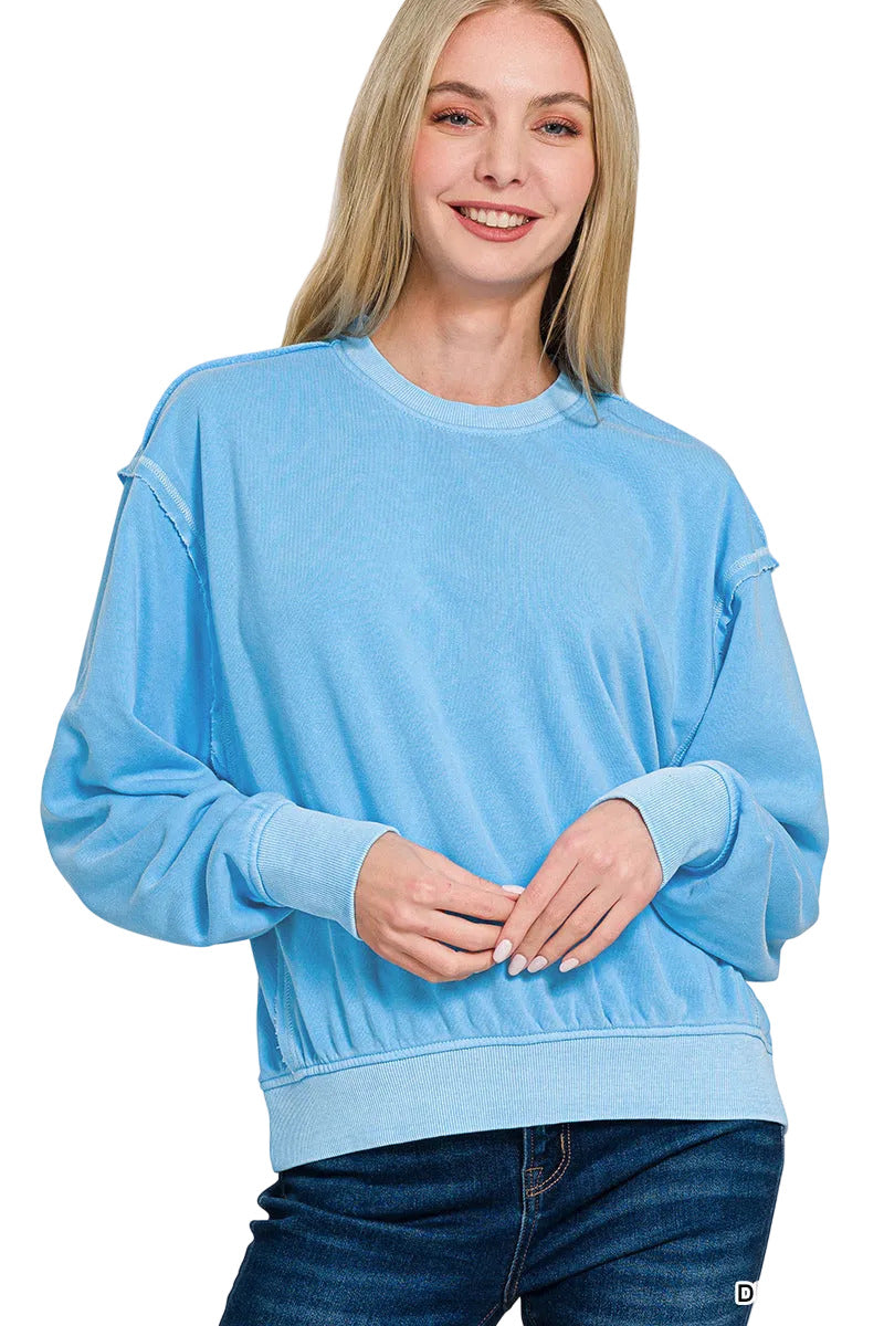 Throw + Go Pullover (Sky)