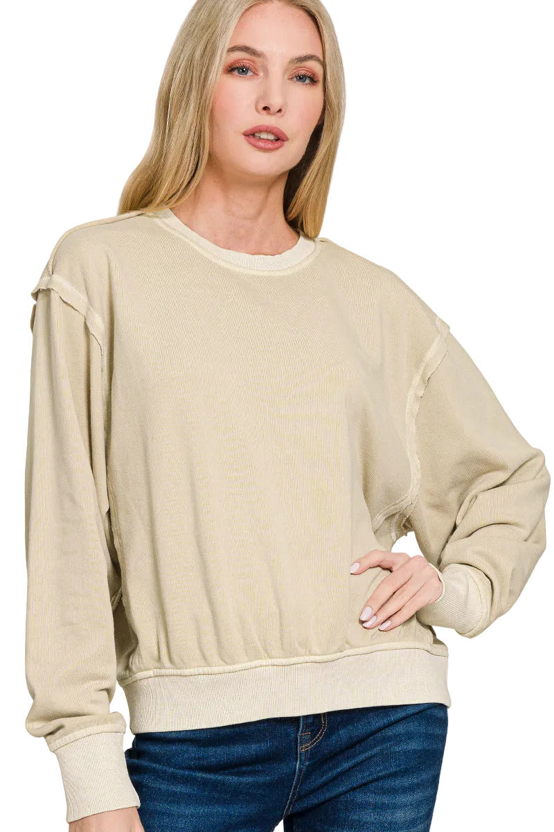 Throw + Go Pullover (Sand)