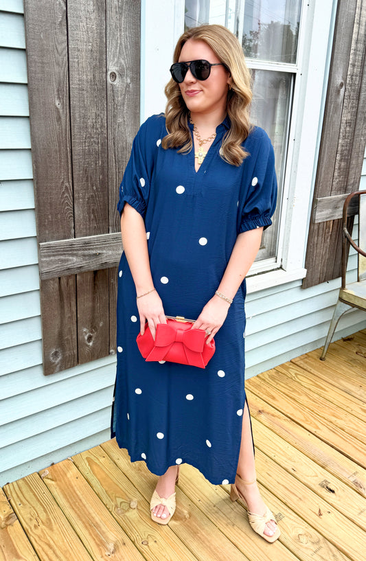 Spot On Maxi Dress (Navy)