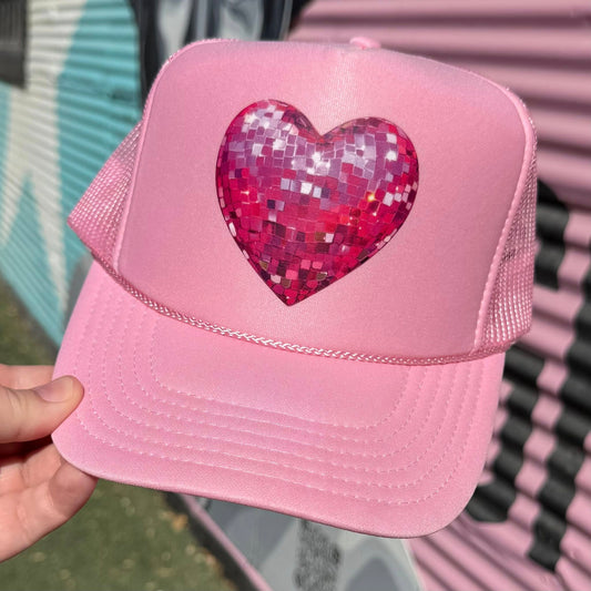 Disco Heart Hat (Pink)