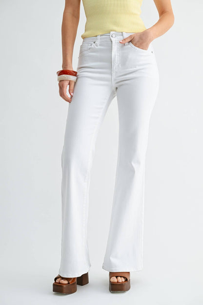 Just USA Super Stretch Flare Jeans (White)