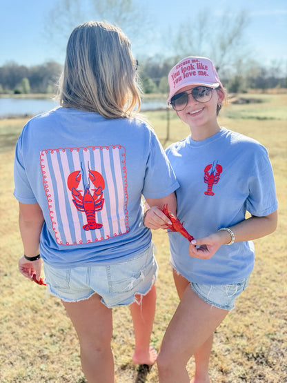 Crawfish Cutie Graphic Tee (Blue)