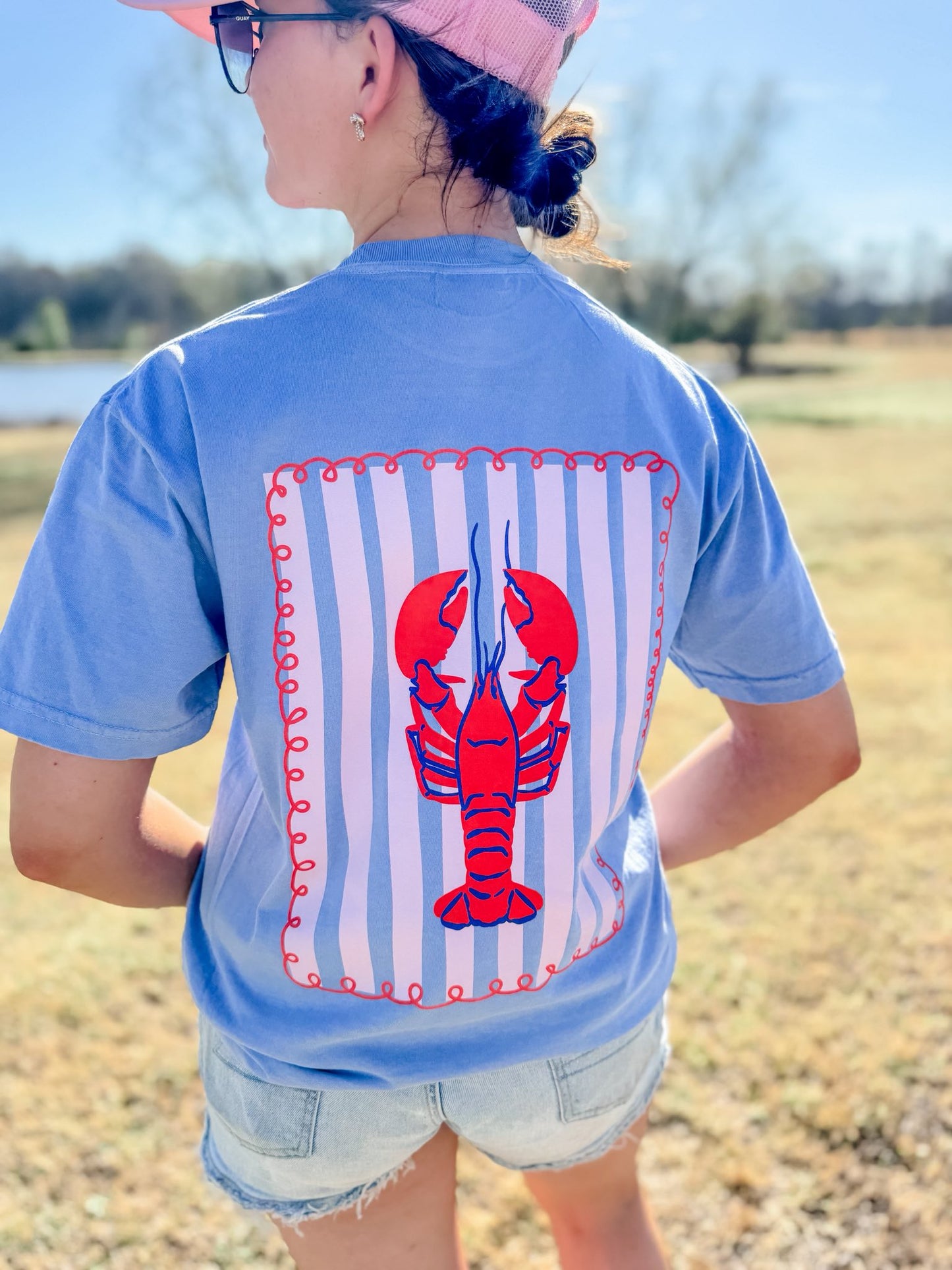 Crawfish Cutie Graphic Tee (Blue)