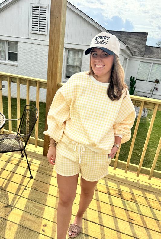 Check It Gingham Set (Yellow)