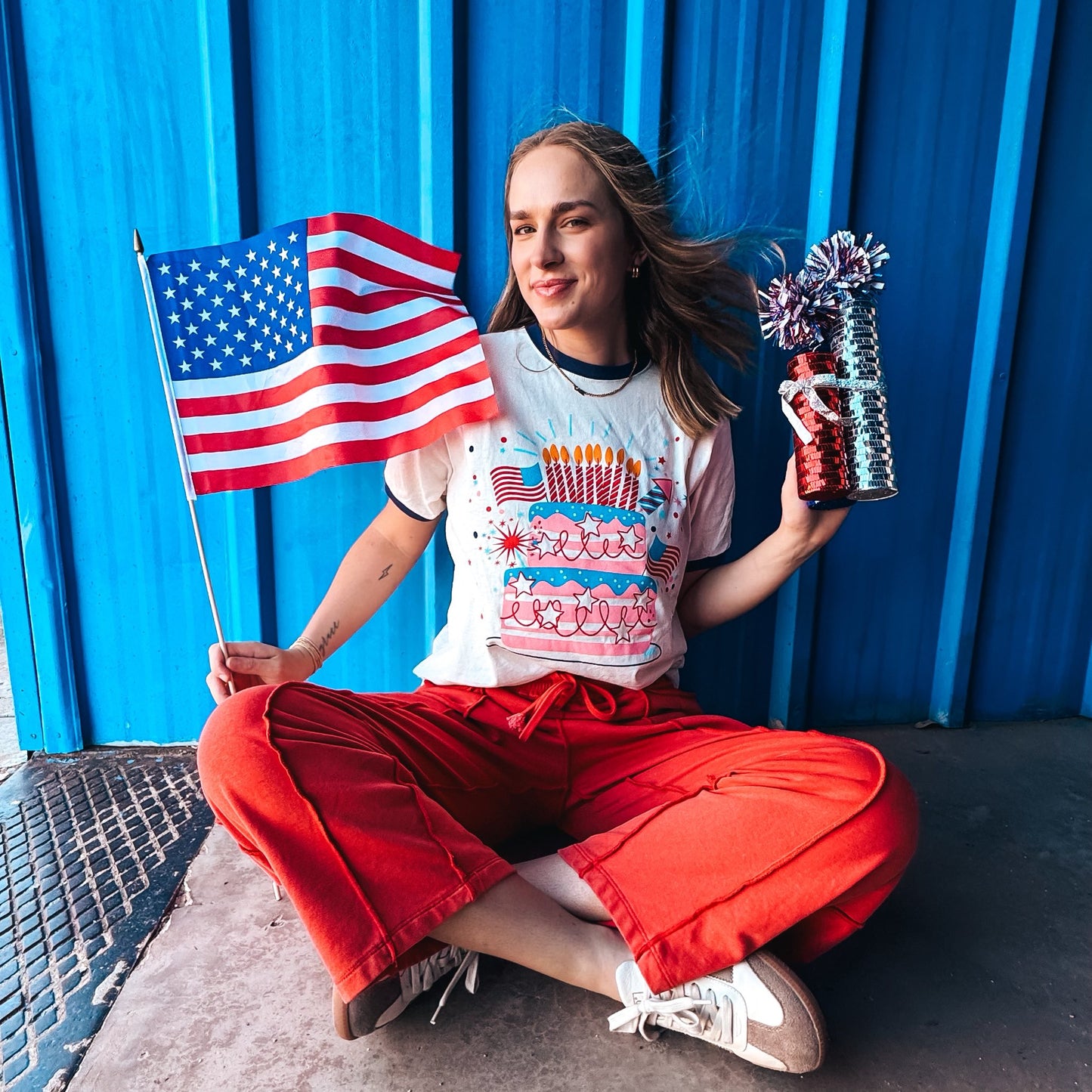 Happy Birthday USA Ringer Tee