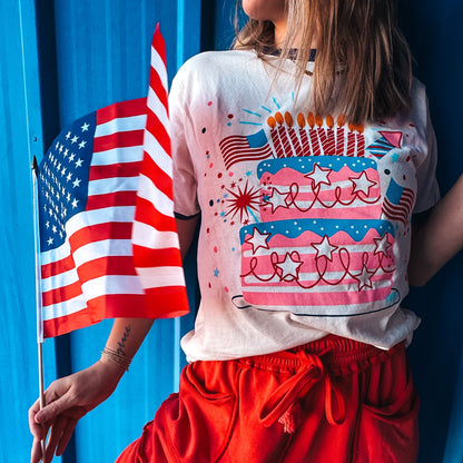 Happy Birthday USA Ringer Tee