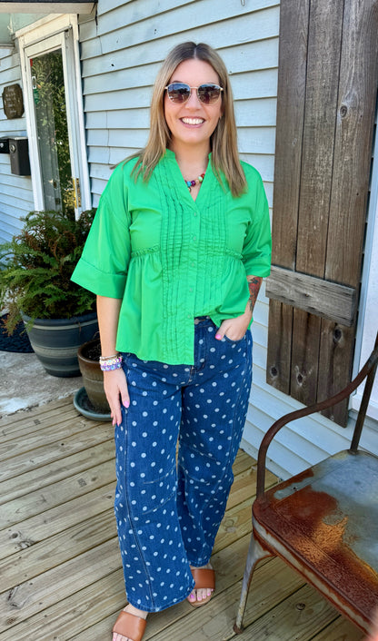 The Darling Dot Barrel Jeans