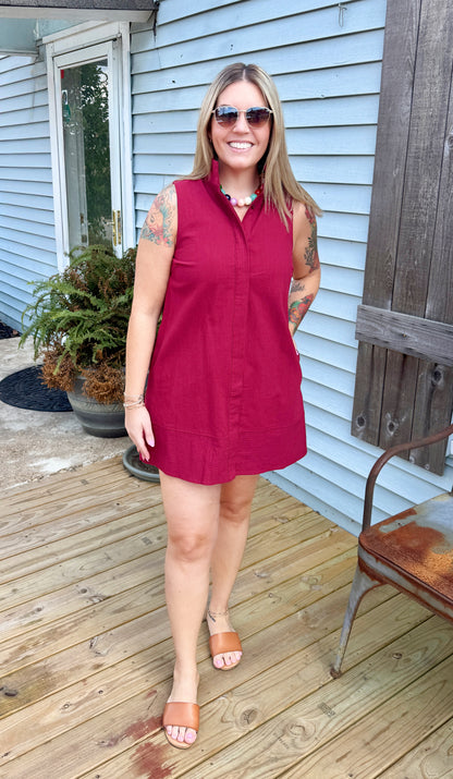 The Maroon Edit Sleeveless Dress