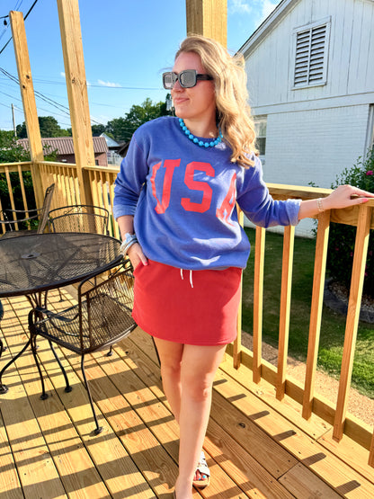 Maren Jogger Skirt (Red)
