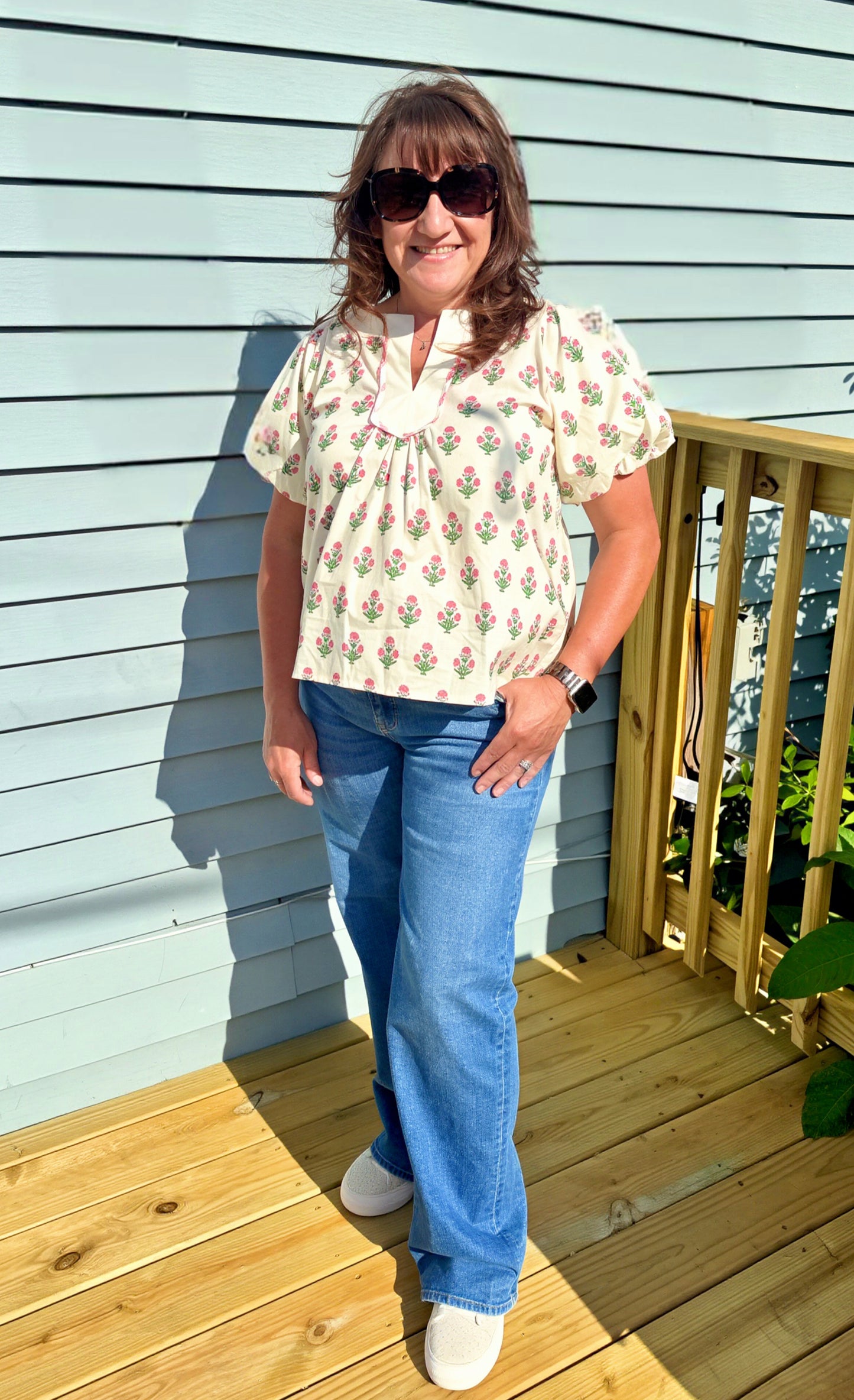 Spring Fling Puff Sleeve Blouse