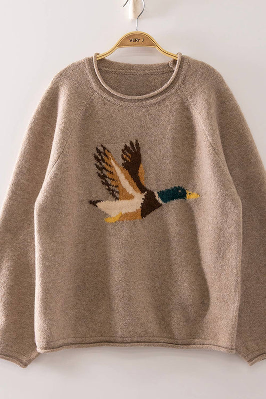 Mallard in Flight Sweater (Mocha)