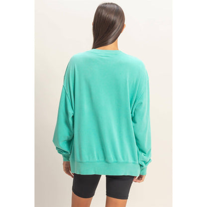 Mineral Washed Sweatshirt (Turquoise)