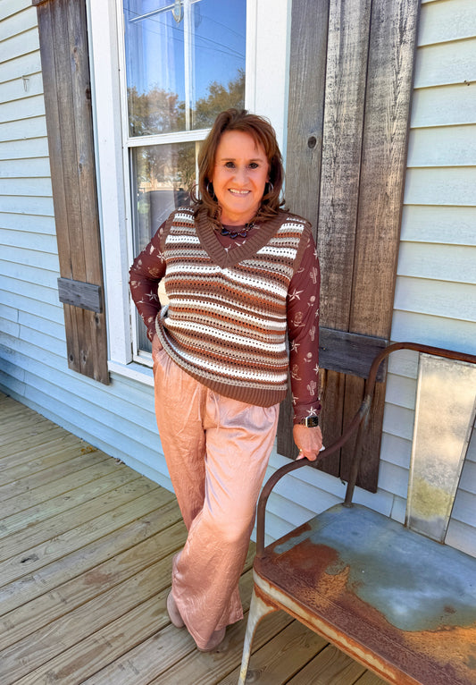 Lily Soft Crinkle Pants (Mocha)