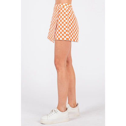 Orange You Glad Checkered Skort