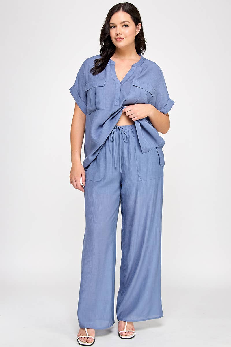 Karlie Breezy Short Sleeve Set (Violet)