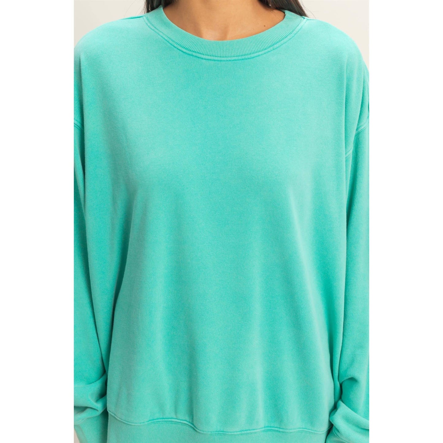 Mineral Washed Sweatshirt (Turquoise)