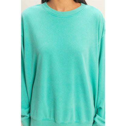 Mineral Washed Sweatshirt (Turquoise)